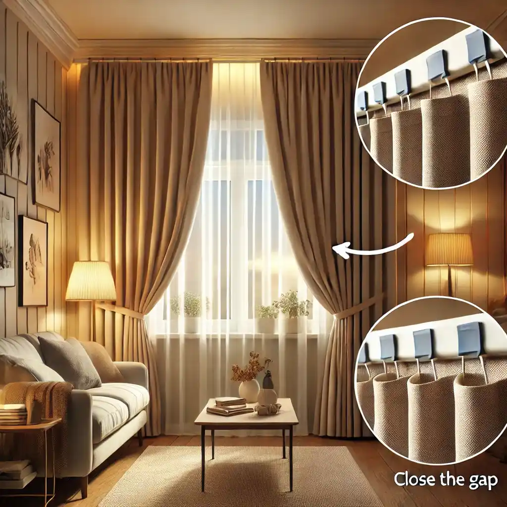 How To Close A Gap Between Curtains And Walls: