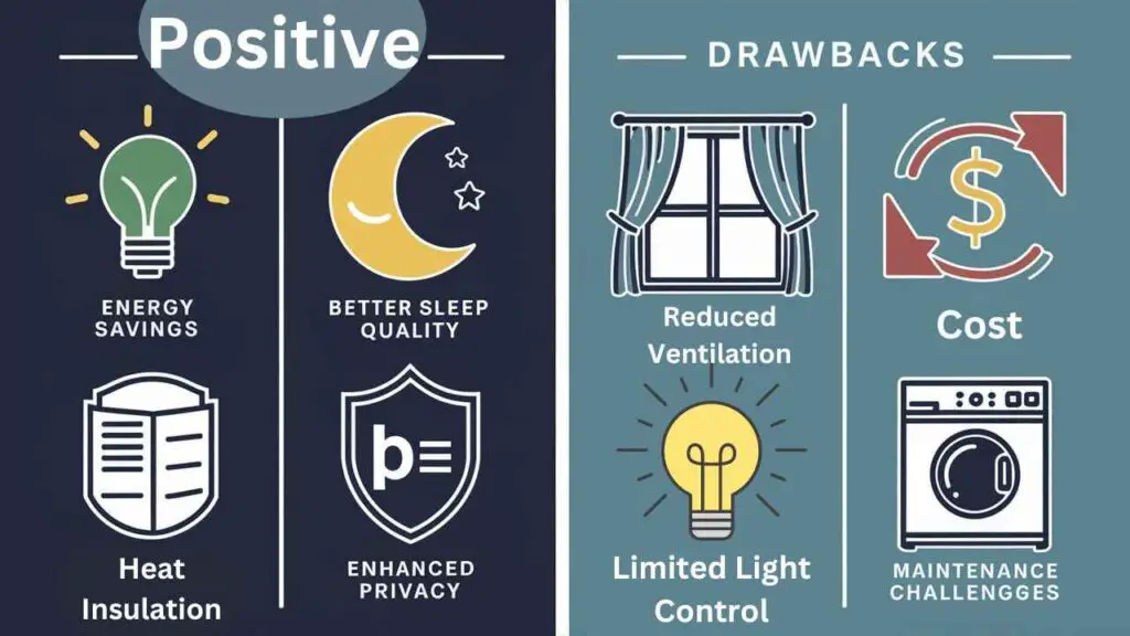 pros and cons of blackout curtains