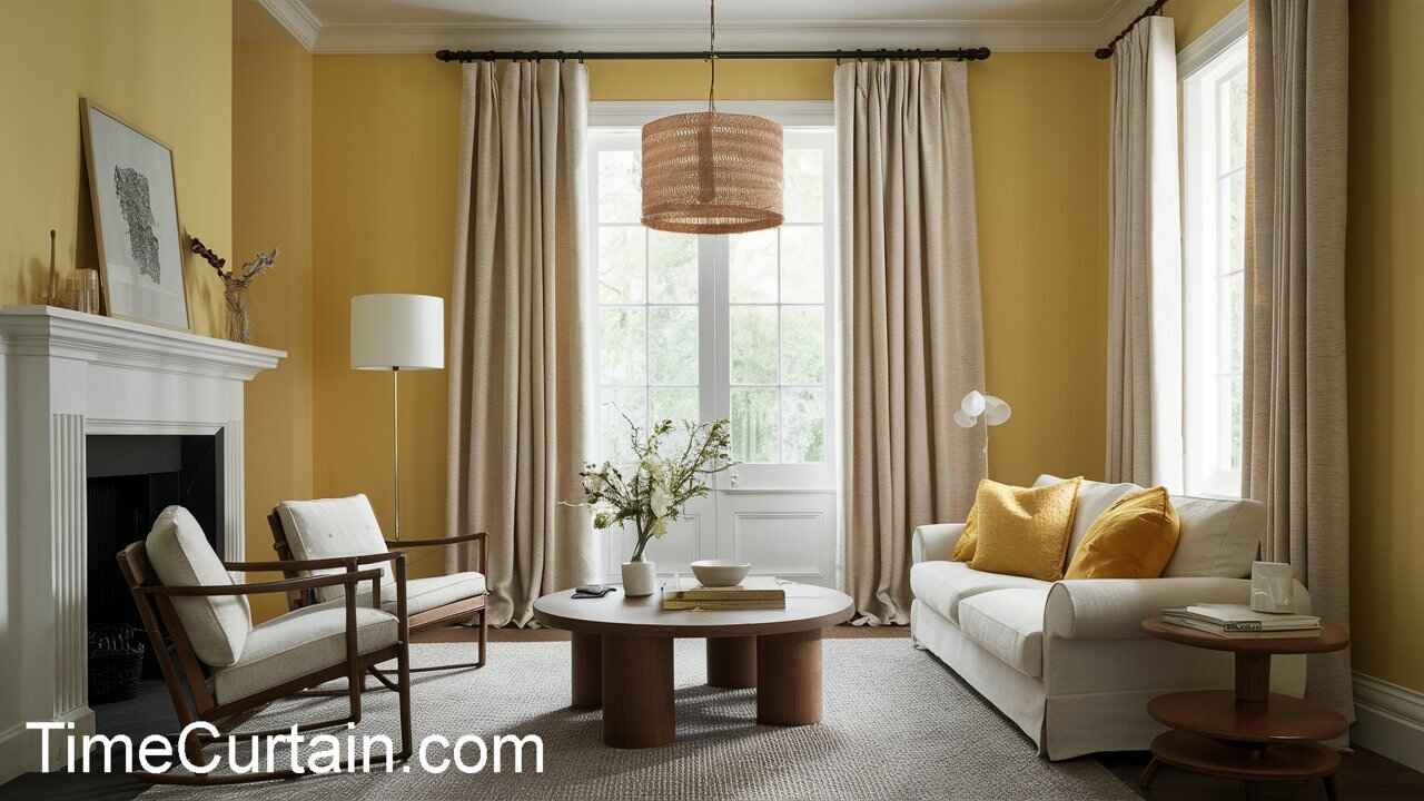 What Color Curtains Go With Yellow Wall? (With Images) time curtain