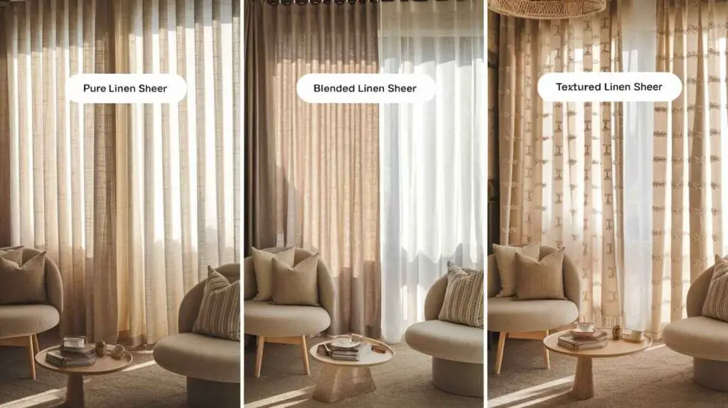 Types of Linen Sheer Curtains