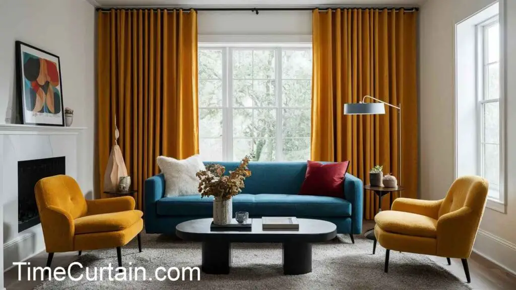 mustard yellow curtain