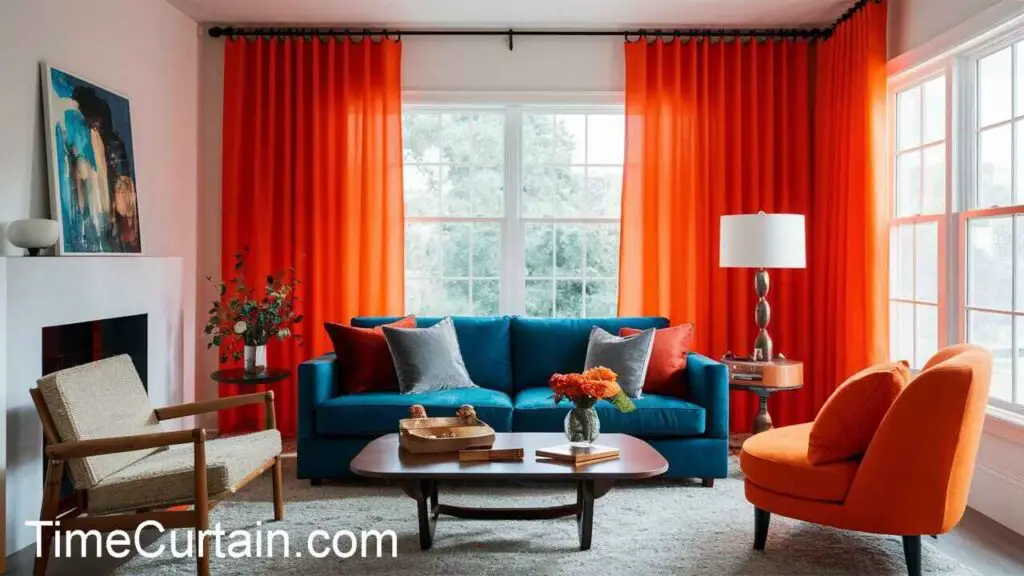 orange curtain