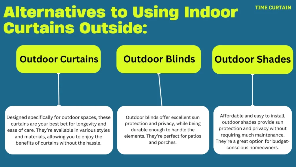 Alternatives to Using Indoor Curtains Outside