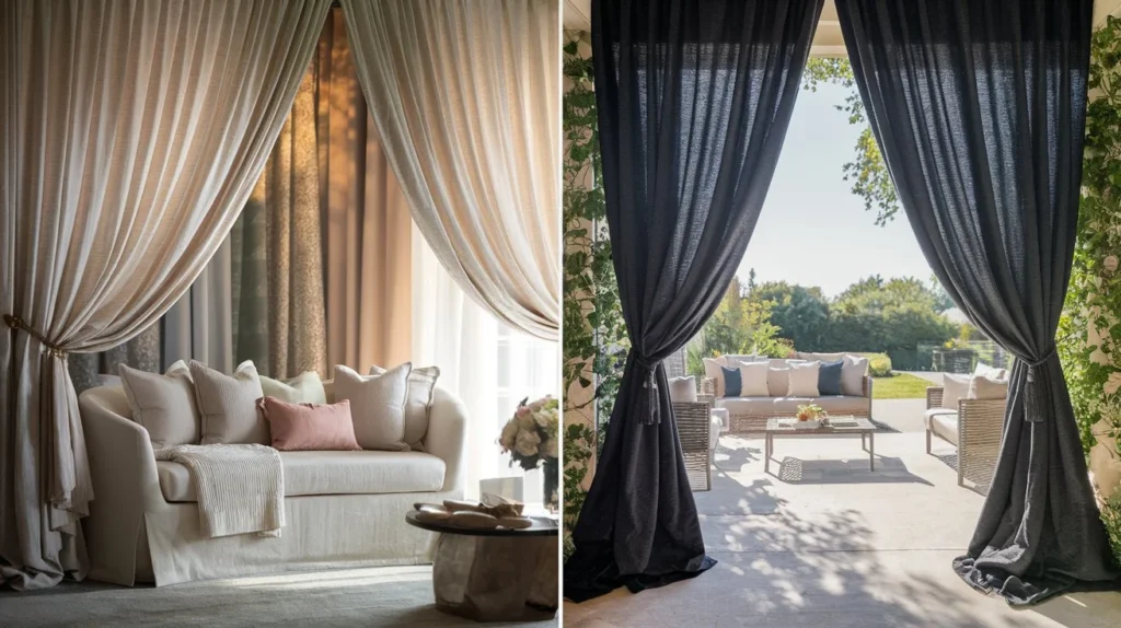 Differences Between Indoor and Outdoor Curtains